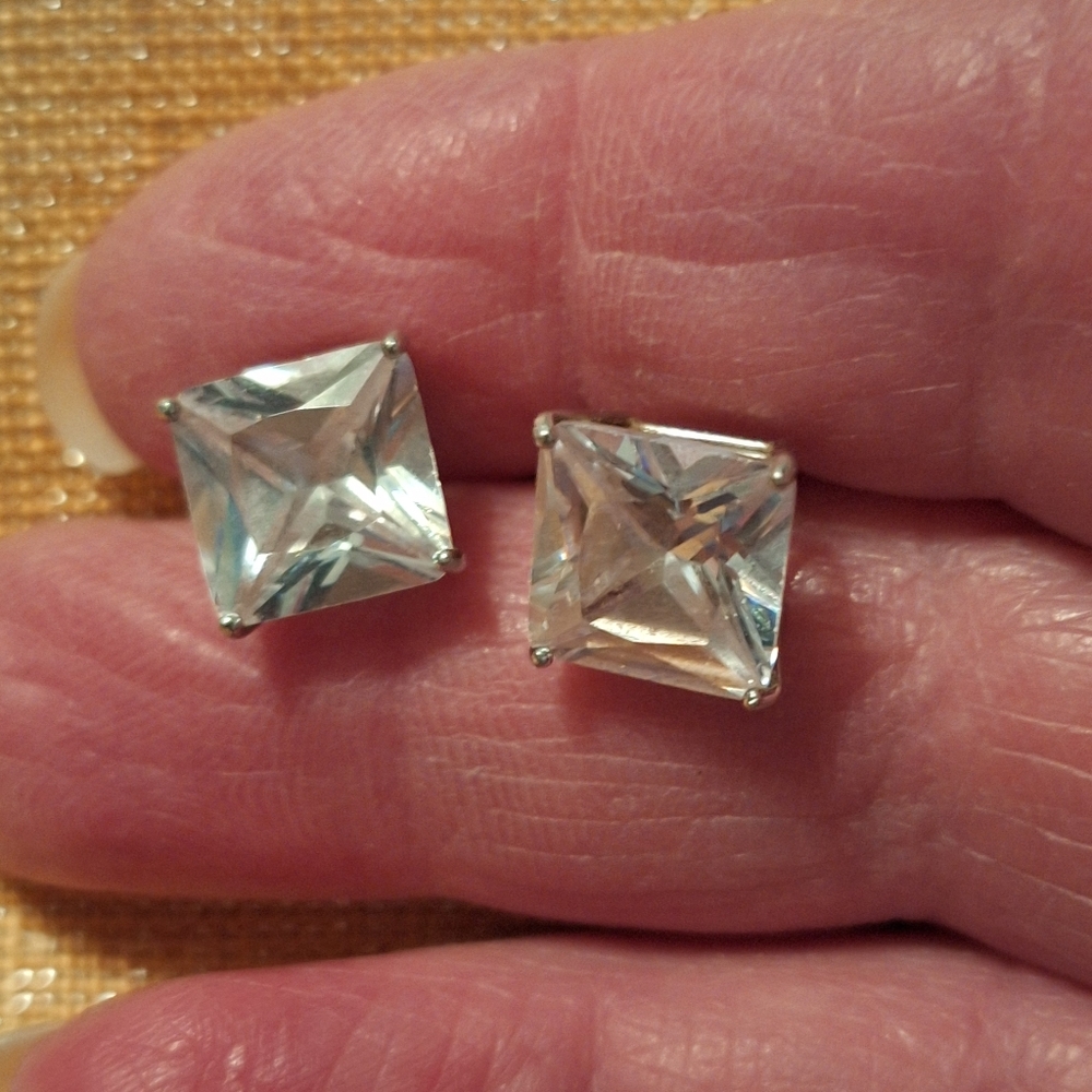 Faux diamond style earrings